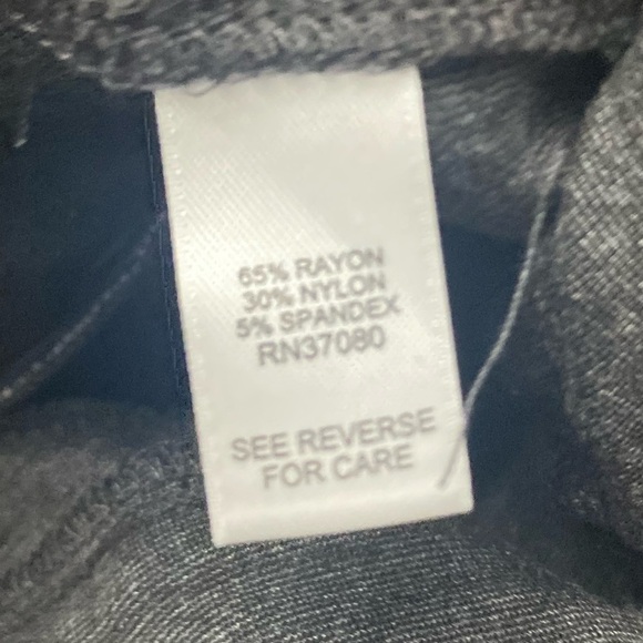 Cato Grey Rayon Stretch Blend High Rise Trousers Size 18/20 W Hook Eye closure - Picture 5 of 10